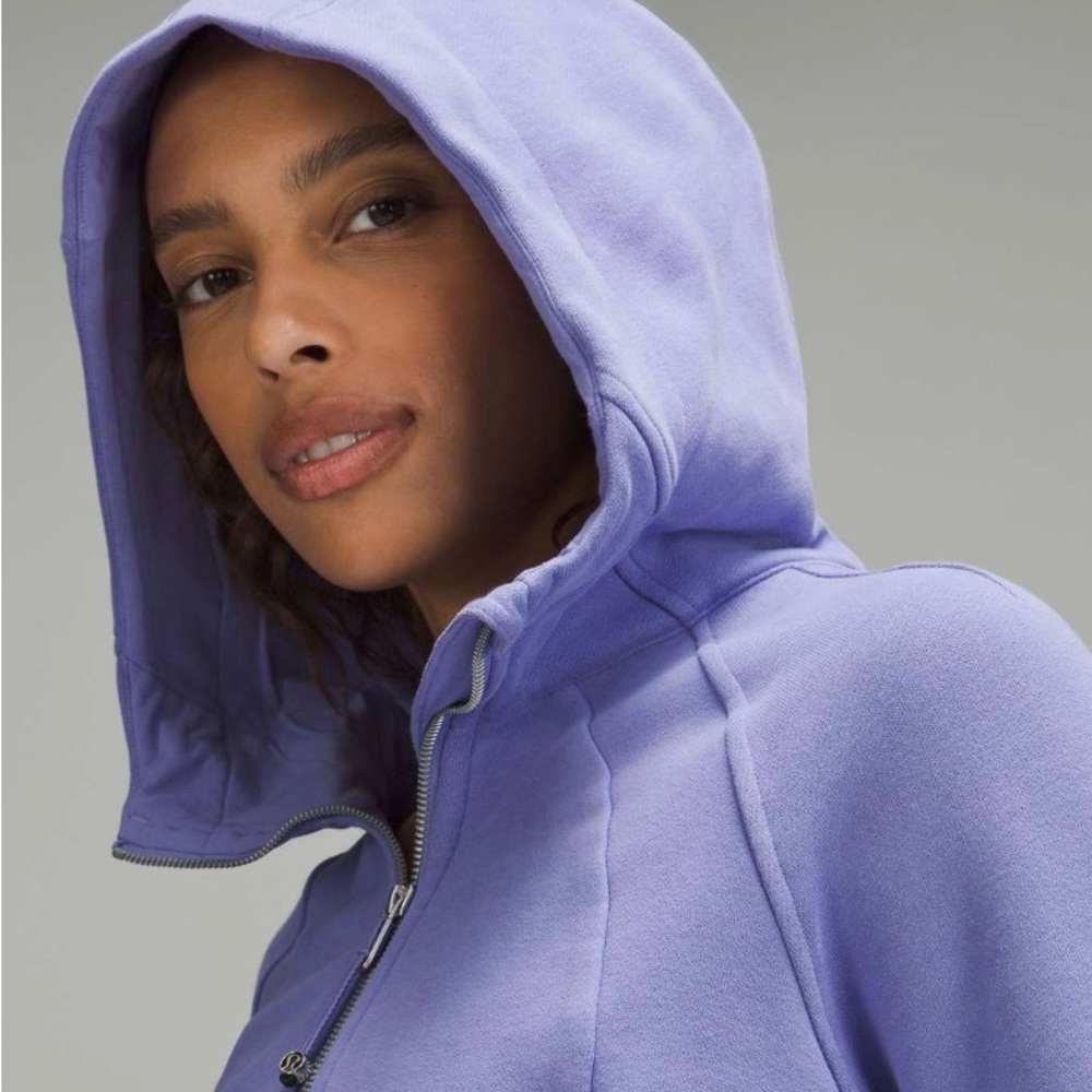 Lululemon athletica Scuba Full Zip Cropped Hoodie Size 6 in Dark Lavender - Picture 5 of 11